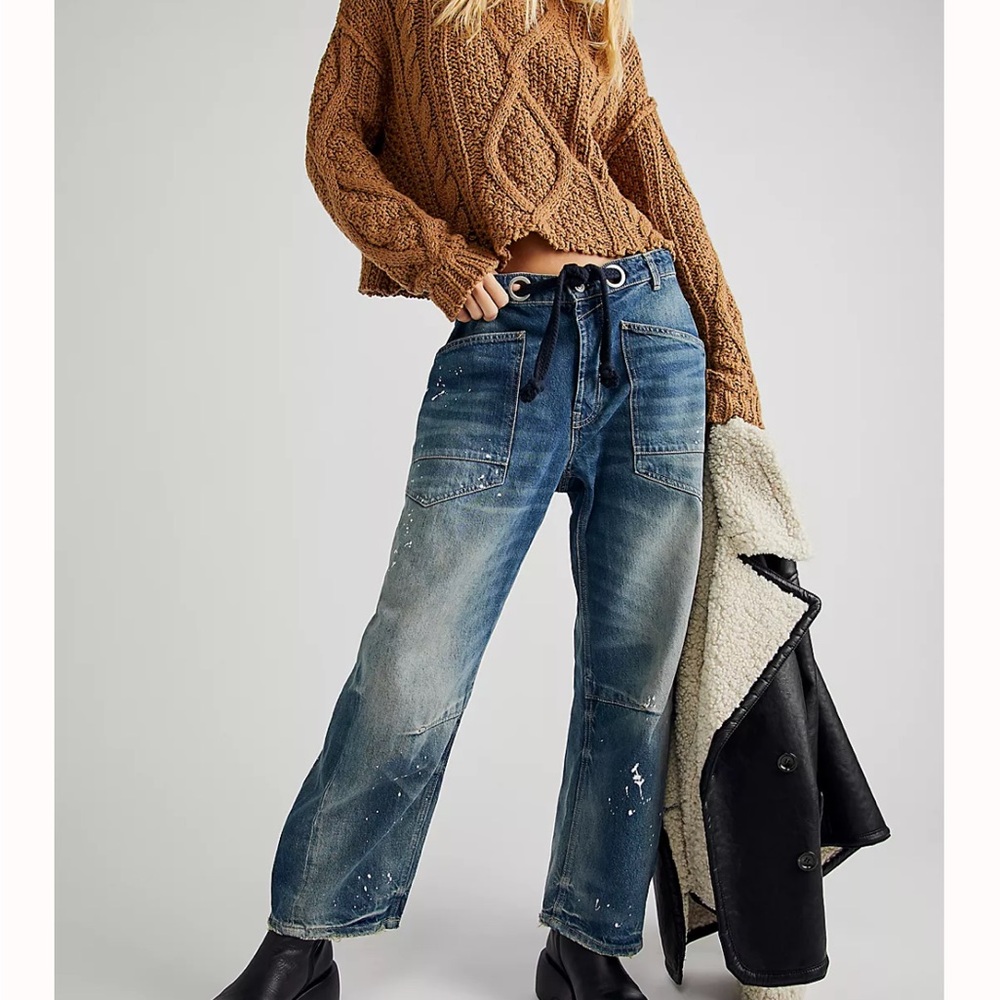 We The Free Pull On Moxie Barrel Jeans NWT 29